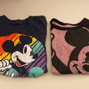 Bundle of 2 Long Sleeve Mickey Mouse Shirts